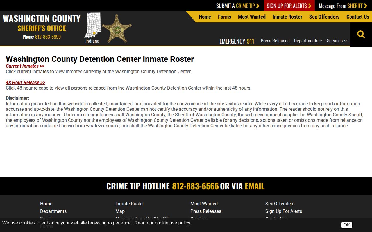 Washington County busted mugshot roster chooser