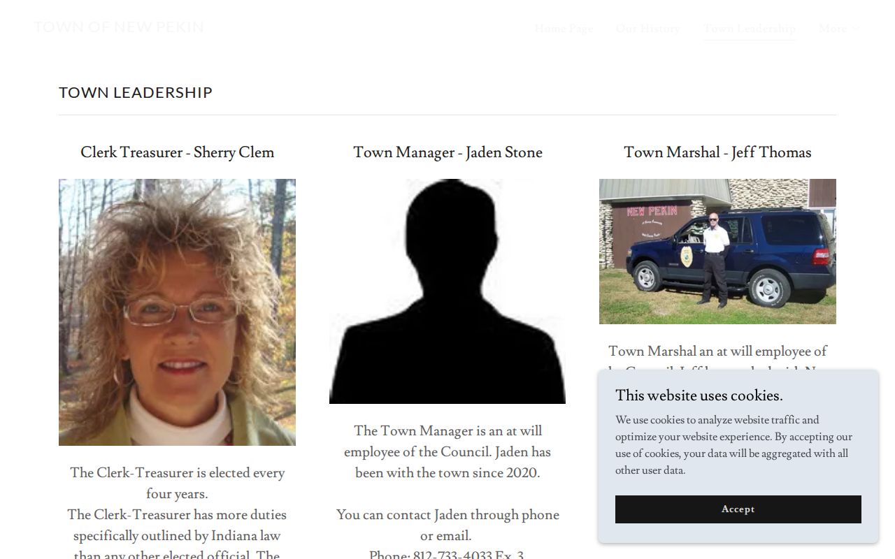 New Pekin town marshal contact source for arrest records